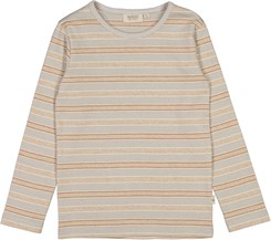 Wheat T-Shirt LS - Morning dove stripe